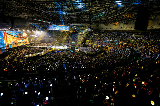 Tomorrow X Together's encore concert for its ″Act: Promise″ world tour, held on Nov. 1, 2, and 3 at the KSPO Dome in southern Seoul [BIGHIT MUSIC]