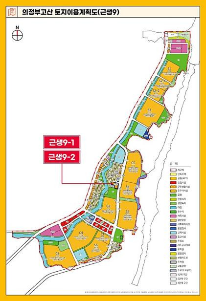 의정부 고산 공공주택지구 토지 이용 계획도 [LH 제공. 재판매 및 DB 금지]