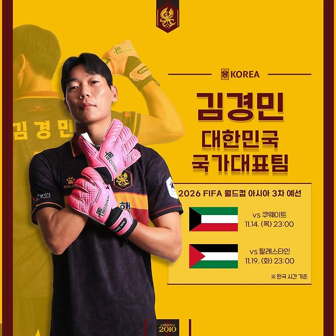 광주FC의 골키퍼 김경민 [광주FC 제공. 재판매 및 DB금지]