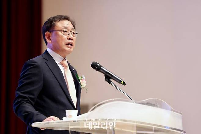 4일 박상현 한전KDN 신임 사장이 취임사를 전하고 있다.ⓒ한전KDN