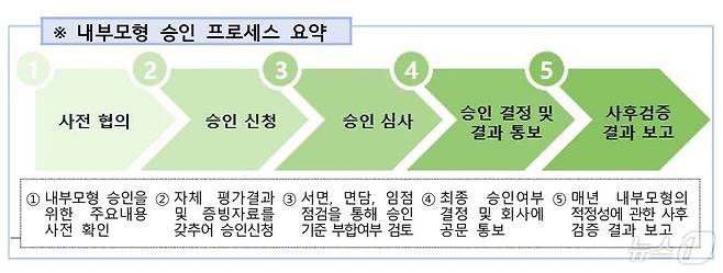 내부모형 승인 프로세스 요약/사진제공=금융감독원