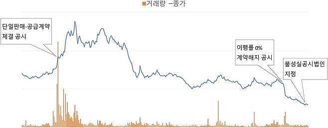 불성실 공시법인 지정사 사례 (금감원 제공) /뉴스1