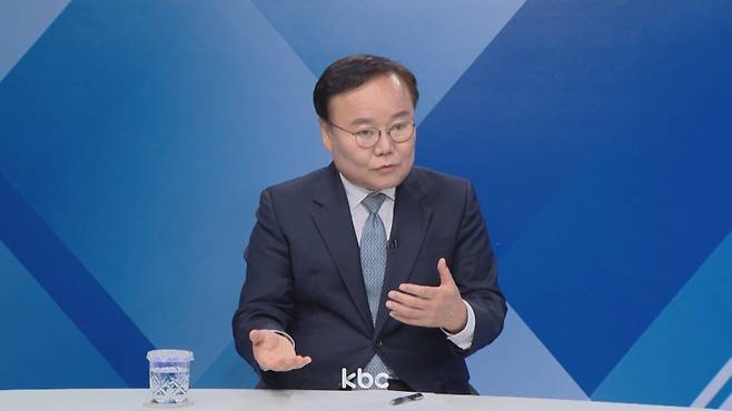 ▲ 5일 KBC '여의도초대석'에 출연한 김재원 국민의힘 최고위원&nbsp;
