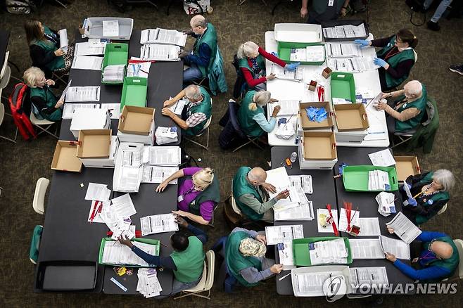 트럼프, 선거인단 230명 확보…해리스는 187명<AP> [AP=연합뉴스]