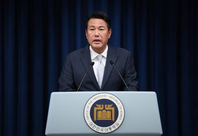 ▲ 김태효 국가안보실 제1차장이 지난 10월 22일 서울 용산 대통령실 청사에서 북한군의 러시아 파병 등 현안에 관해 브리핑하고 있다. ⓒ연합뉴스