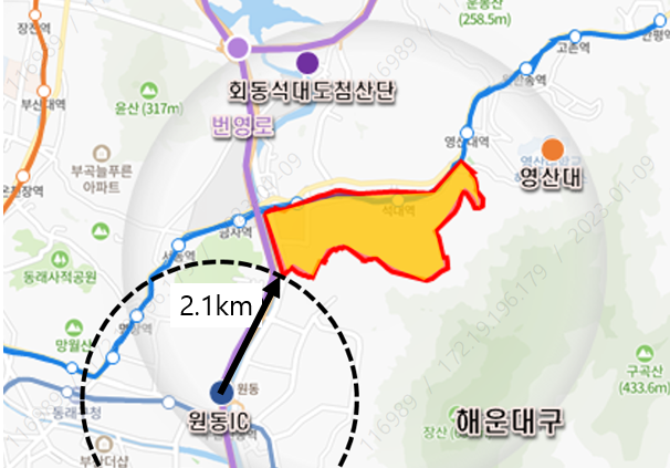 부산시 도심융합특구 위치도. 부산시 제공