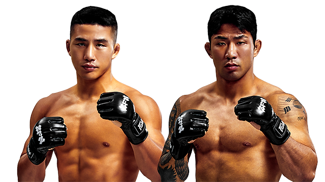 ONE Championship 7승2패 윤창민(왼쪽), 더블지 챔피언 박찬수. 사진=ZFN