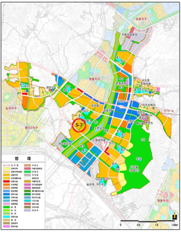고양창릉 신도시 공공주택지구 공동주택용지 S-7블록 위치도. [한국토지주택공사]