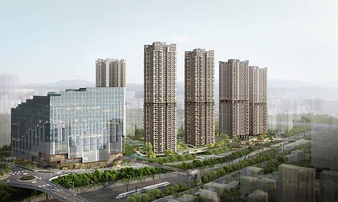 HDC현대산업개발이 ‘광운대 역세권 개발사업’을 통해 조성하는 ‘서울원 아이파크’ 일대 투시도. HDC현산 제공