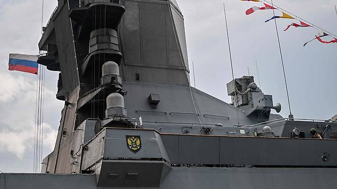 인도네시아와 함동 훈련에 참여한 러시아 그롬키함 [사진제공: 연합뉴스]