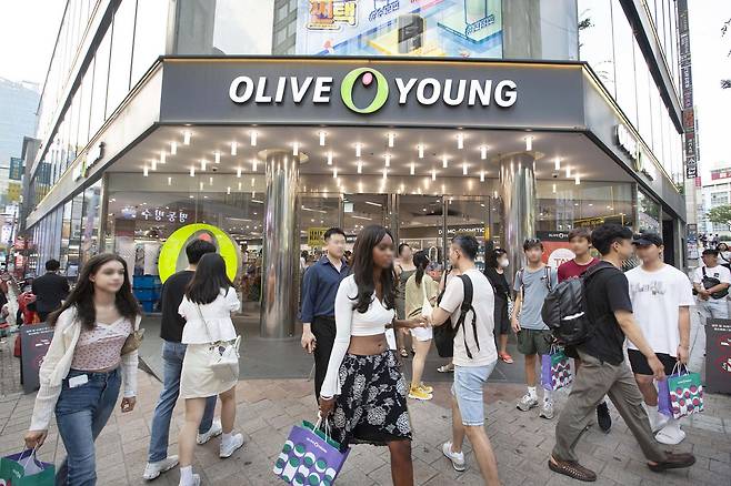 Olive Young's store in Myeong-dong, central Seoul [CJ OLIVE YOUNG]