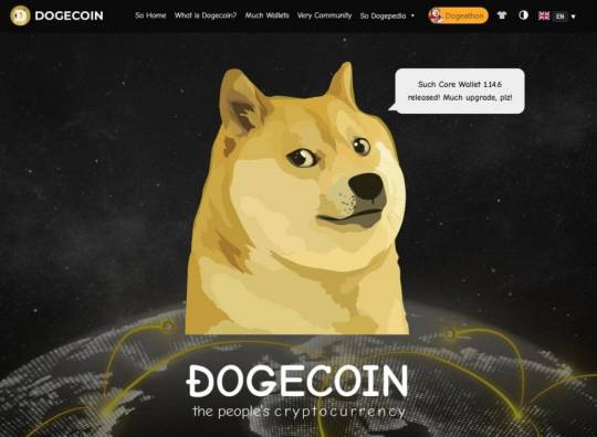 도지코인 홈페이지 캡처