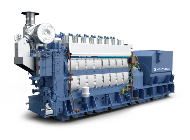 2024년 대한민국 올해의 10대 기계기술에 선정된 HD현대중공업의 ‘힘센 메탄올 엔진’. HD현대중공업