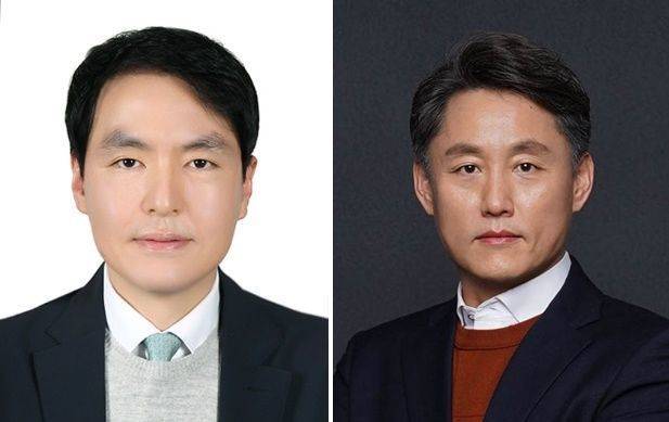 류광민SK넥실리스 대표이사(왼쪽), 유지한SKC경영지원부문장(CFO) ⓒSKC