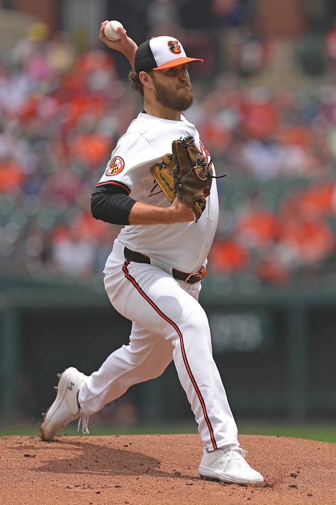 두산이 새 외국인 투수로 영입한 콜 어빈. 사진 | 볼티모어=USA투데이연합뉴스