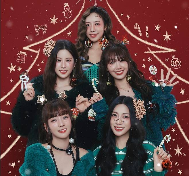 Apink members featured on the official poster for their ″PINK Christmas″ concert [CHOI CREATIVE LAB]