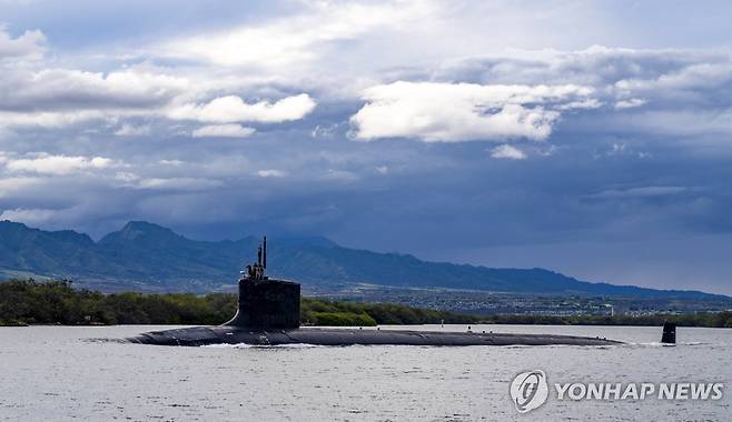 미 해군 버지니아급 잠수함인 USS 미주리호 기사 내용과 직접 관련 없음. [AP 연합뉴스 자료사진. 재판매 및 DB 금지]