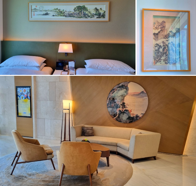 쉐라톤 홍콩 퉁청 내 지역 예술가의 작품 / 사진=김혜성 여행+ 기자