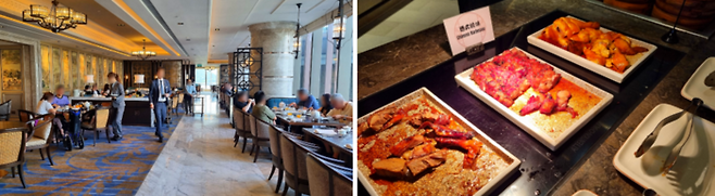 예 식당과 조식 뷔페 / 사진=쉐라톤 호텔 퉁청