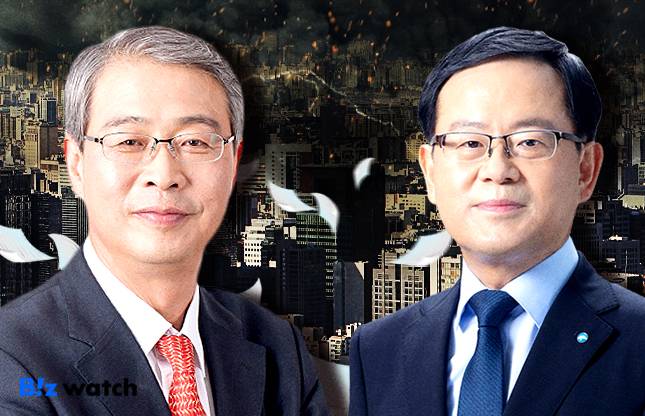 임종룡 우리금융지주 회장(사진 왼쪽) 및 조병규 우리은행장. /그래픽=비즈워치