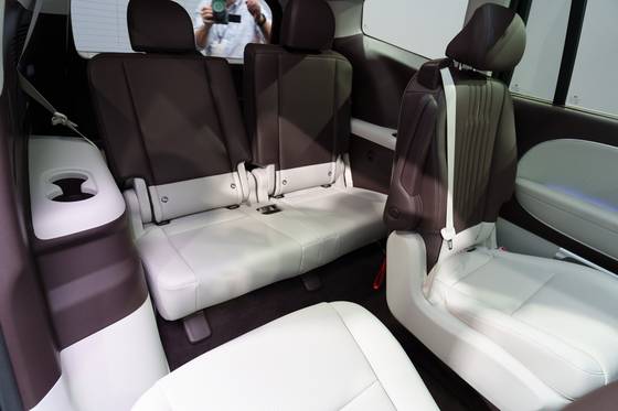 The Hyundai Ioniq 9 during the vehicle's media preview event held in Los Angeles in November [CHO YONG-JUN]