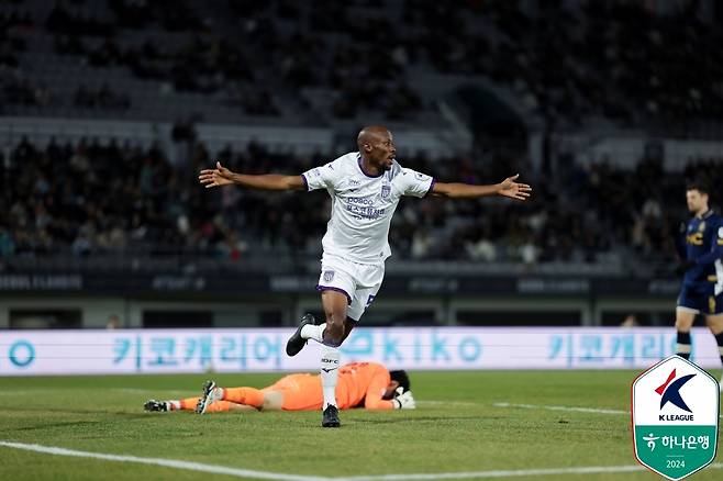 전남 플라카의 골 세리머니 [한국프로축구연맹 제공. 재판매 및 DB 금지]