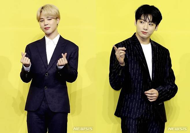 [서울=뉴시스] 그룹 '방탄소년단'(BTS) 지민, 정국 (사진=뉴시스 DB) 2024.11.26 photo@newsis.com *재판매 및 DB 금지
