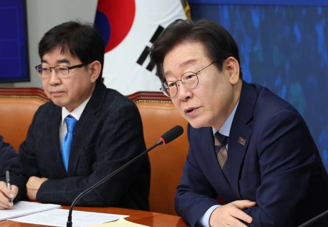 ▲더불어민주당 이재명 대표가 26일 오전 서울 여의도 국회에서 열린 민생연석회의 출범식에서 발언하고 있다. ⓒ연합뉴스