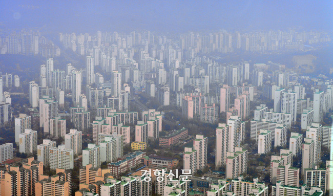 경기 분당 아파트 전경.  정지윤기자