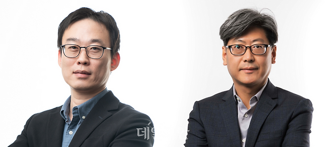 왼쪽부터 임성수 DS부문 CTO 반도체연구소 D램 TD1팀 부사장, 배승준 DS부문 메모리사업부 DRAM설계3그룹장 부사장ⓒ삼성전자