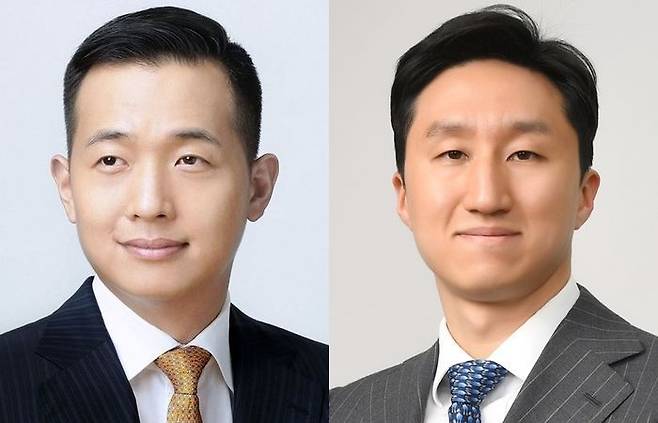 김동관(왼쪽) 한화그룹 부회장과 정기선HD현대 수석부회장. ⓒ각 사