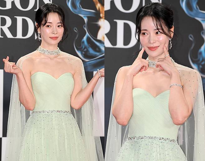 임지연이 민트 드레스로 여신 강림의 찬사를 이끌어냈다.사진=천정환 기자