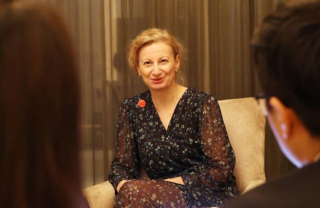 야나 하블리코바(Jana Havlikova) 체코 총리실 과학연구혁신 담당 차관 (서울=연합뉴스) 이진욱 기자 = 야나 하블리코바(Jana Havlikova) 체코 총리실 과학연구혁신 담당 차관이 28일 서울 롯데호텔에서 연합뉴스와 인터뷰하고 있다. 2024.11.28. cityboy@yna.co.kr