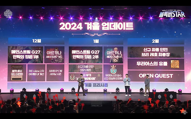 '마비노기' 겨울 업데이트 로드맵(출처='마비노기' 공식 유튜브 채널 영상 화면 캡쳐).