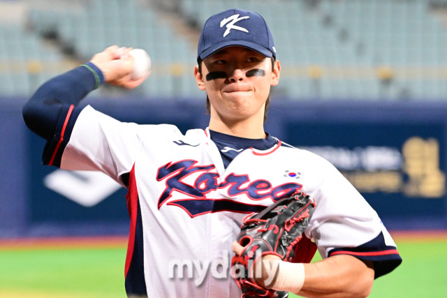 6일 오후 서울 고척스카이돔에서 진행된 대한민국 야구대표팀- 상무의 연습 경기. 김도영/마이데일리