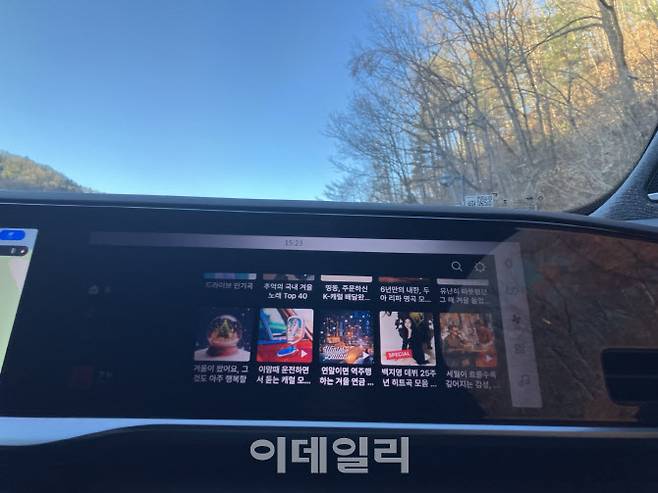 르노코리아 ‘그랑 콜레오스’ 보조석 디스플레이 (사진=정병묵 기자)