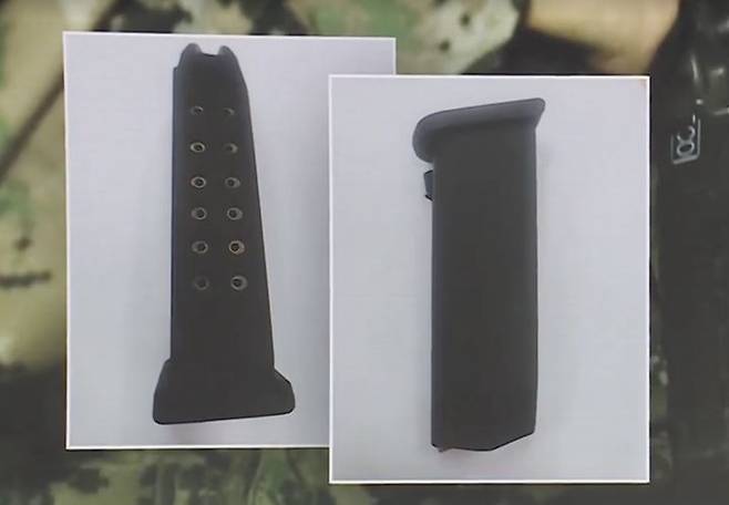 계엄군이 국회에 두고간 것으로 보이는 탄창 사진. /사진=JTBC 캡처
