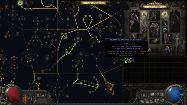 - 패시브 트리 내에 있는 소켓에 넣을 수 있는 보석을 준다&nbsp;