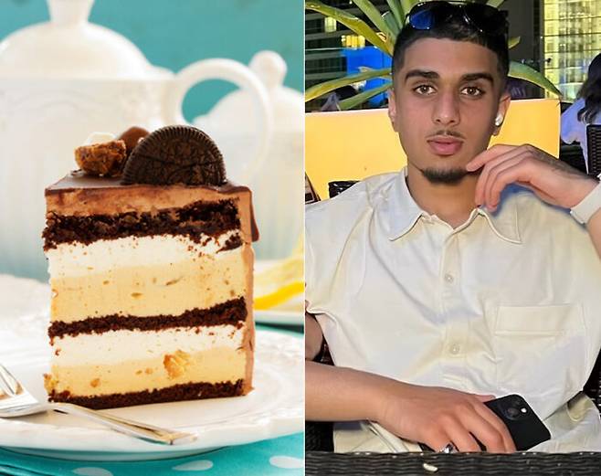 케이크에 든 땅콩 탓에 알레르기 반응으로 숨진 19세 영국 소년(오른쪽) 사연이 공개됐다. 케이크 사진은 기사와 직접적인 관계 없음. [사진=영국 매체 데일리메일 보도 갈무리 / 게티이미지뱅크(왼쪽)]