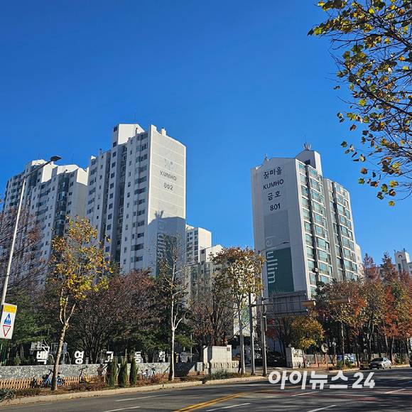 평촌 선도지구에 선정된 꿈마을 금호아파트 단지 전경 2024.12.5 꿈마을 샘마을 [사진=이효정 기자 ]