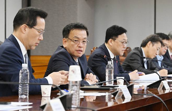 긴급 거시경제금융현안간담회, 발언하는 최상목 부총리. 연합뉴스