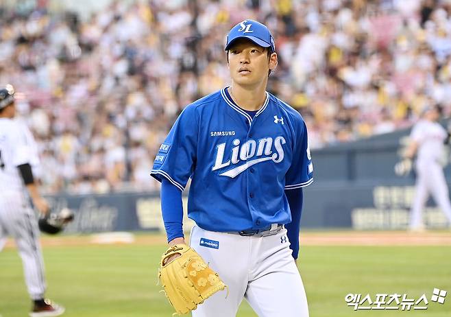 2024 시즌 17경기 78⅔이닝 6승 5패 평균자책점 5.95로 부진했던 삼성 라이온즈 베테랑 좌완 백정현. 사진 엑스포츠뉴스 DB