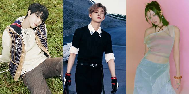 '2024 가요대전' MC를 맡은 NCT 도영, TXT 연준, IVE 안유진(왼쪽부터). 사진 제공=각 소속사