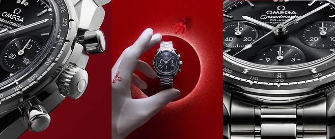 38mm 사이즈로 남녀 모두에게 잘 어울리는 오메가의 스피드마스터 38mm 컬렉션. [사진 오메가]