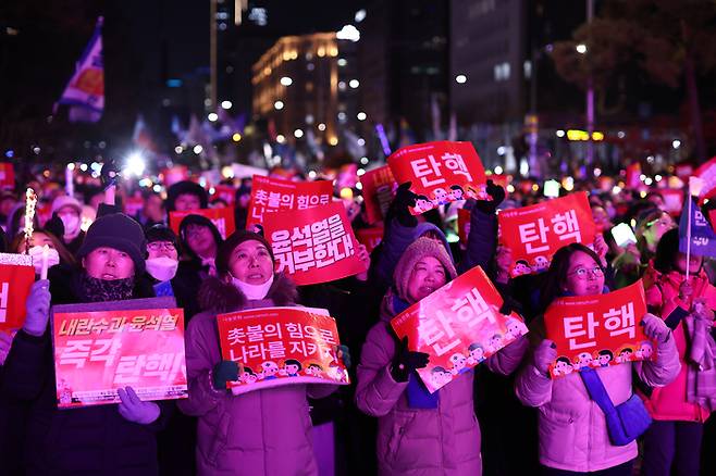 ‘탄핵 촉구 집회’ 사진 | 연합뉴스