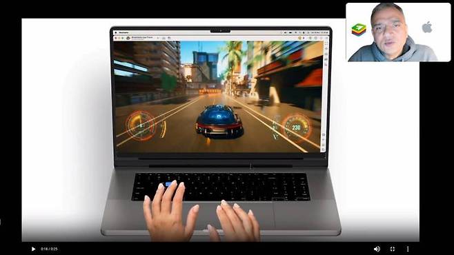 블루스택 에어의 뛰어난 게임성능을 강조한 로젠 샤르마 대표