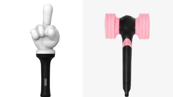 사진은 에픽하이 '박규봉'(왼쪽), 블랙핑크 '뿅봉'. [사진=케이팝스토어(왼쪽), 텐바이텐(오른쪽)]