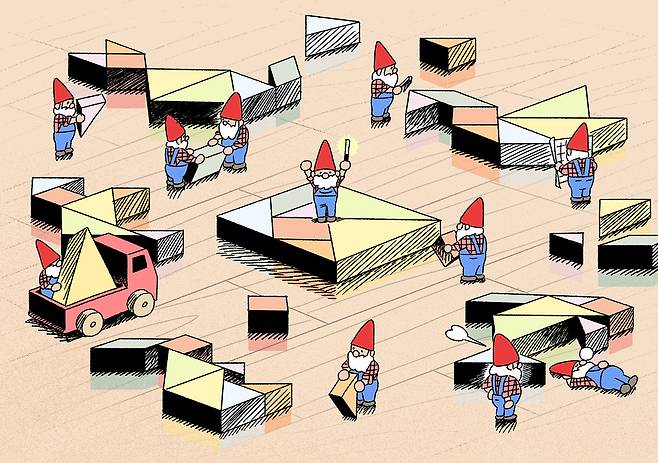 거대언어모델은 문장을 여러 개의 토큰으로 나누는 작업(토큰화)을 수행해 학습을 하고 확률분포에 따라 값을 출력한다. ⓒ그림 심규태