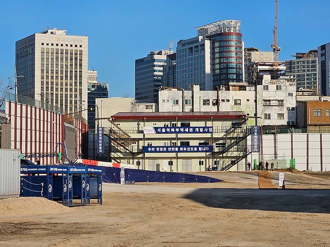 12일 오전 서울역 북부역세권 개발사업지현장. /방재혁 기자