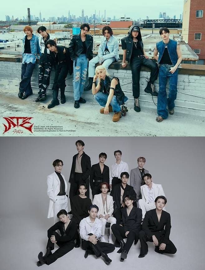 ‘2024 빌보드 뮤직 어워드’ 퍼포머로 나서는 스트레이 키즈(위)와 세븐틴. 각 소속사 제공